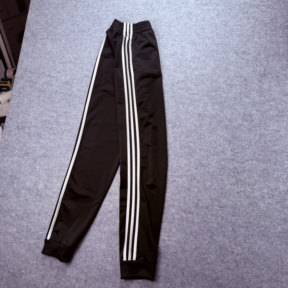 Adidas Men's LBlack Track Pants Activewear Joggers with White 3-Stripes Size L/G - Picture 15 of 16